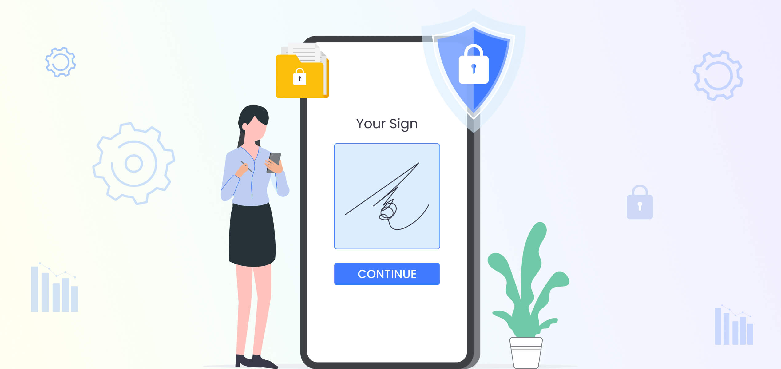 How do you handle electronic signatures securely for business agreements?